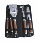 SET DE UTENSILIOS PARA PARRILLA DE 9 PIEZAS DE 40 CM C/U