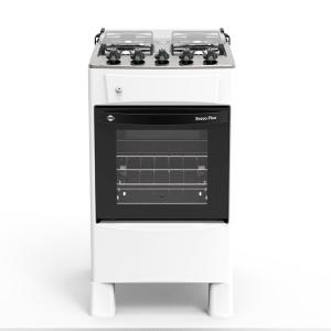 COCINA A GAS TOKYO BRAVO PLUS 4H C/ENC. BLANCA MESA INOX COMANDO SUPERIOR