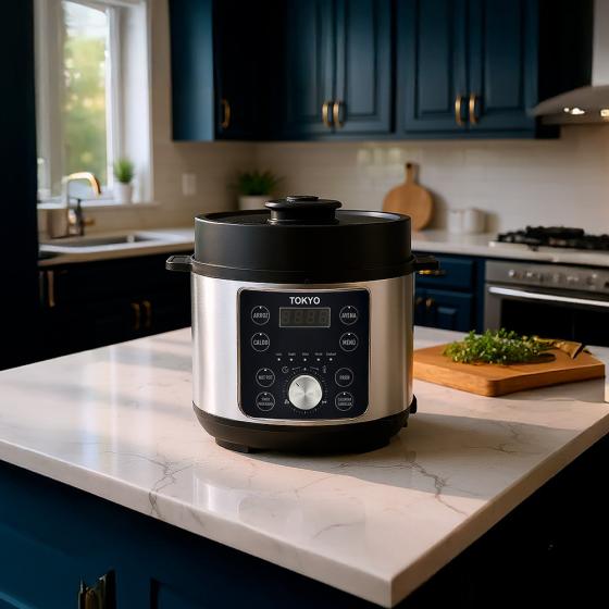 OLLA A PRESION 6LTS TOKYO COOK PRO CONTROL MECANICO  8 NIVELES DE SEGURIDAD 1000