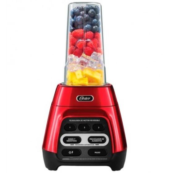 Licuadora Oster Roja con Programas Automáticos y Tecnología Reversible