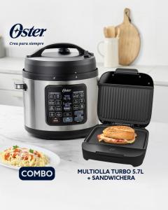 COMBO Multiolla Oster turbo 5.7L +  Sandwichera Oster compacta