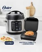 COMBO Multiolla Oster turbo 5.7L +  Sandwichera Oster compacta