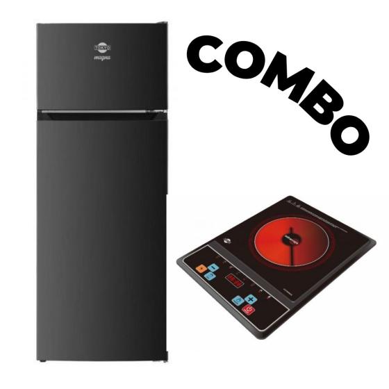 COMBO HELADERA TOKYO MAGNA 300 FRIO HUMEDO 2PUERTAS INOX + PLACA INFRARROJA TOKYO + OLLA 2000W MULTIFUNCION CON TIMER