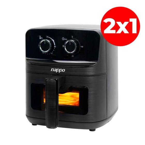 2X1 FREIDORA DE AIRE NAPPO EASYFRY 4,5L  NEF-214 NEGRO