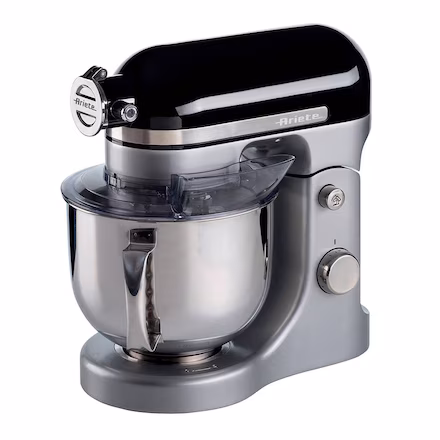 BATIDORA METAL PLANETARIA ARIETE NEGRO C/ PORTA MOLEDOR DE CARNE/PASTA