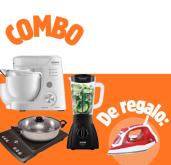 COMBO Batidora Mondial Planetaria 700W BP-01-W + Placa Infrarroja Tokyo + Olla Multifunción 2000W con Timer + Licuadora Arno Easymix LN27 500W — REGALO: Plancha a Vapor Tokyo Joy 2000W