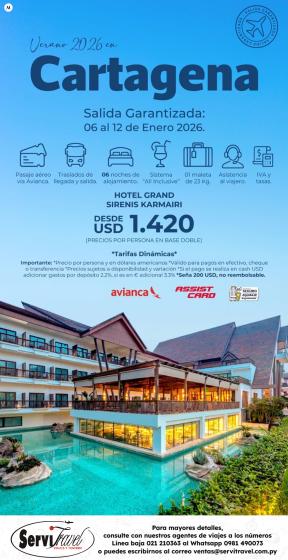 Paquete de viaje a Cartagena del 6 al 12 de enero 2026