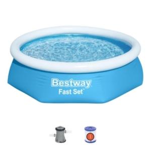 Piscina c/ borde infl. 244x61cm 1.880Lts c/ depurador. Bestway