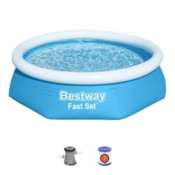 Piscina c/ borde infl. 244x61cm 1.880Lts c/ depurador. Bestway