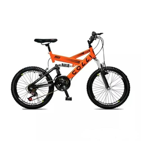 BICICLETA COLLI SUSP. ARO 20 21M NARANJA/NEON