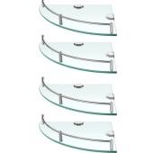SET DE 4 ESTANTES ESQUINEROS DE VIDRIO DECOTEAM DBE-040