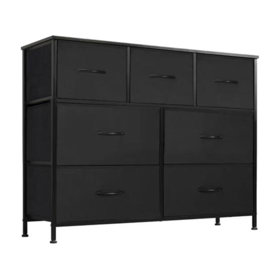 COMODA 7 CAJONES DECOTEAM DDC-038 NEGRO