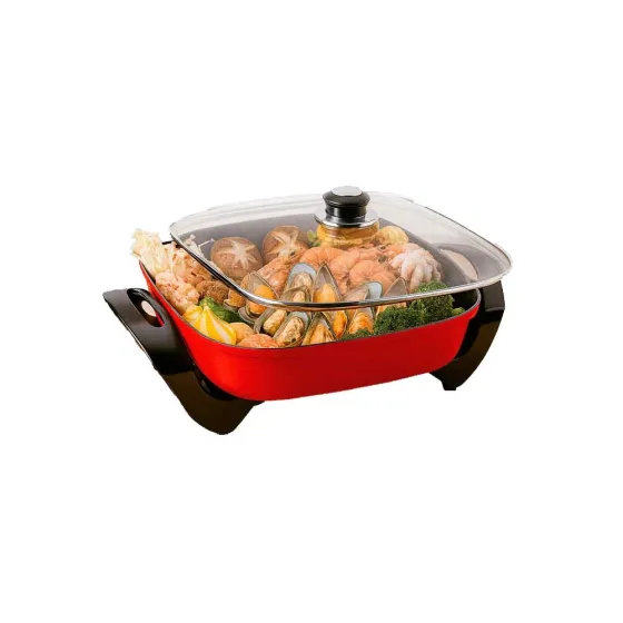 Olla Electrica Cuadrada Ftx 5l 1500w 220v Antiadherente Rojo