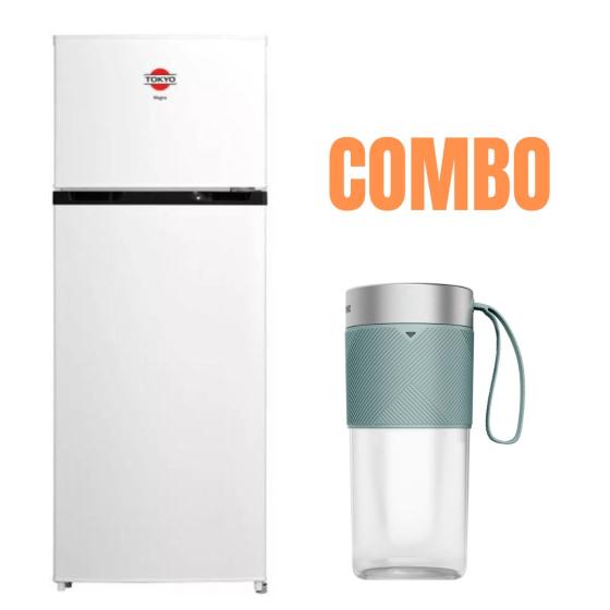 COMBO HELADERA TOKYO MOD MAGNA FRIO HUMEDO 2 PUERTAS BLANCA + LICUADORA PORTATIL LIGHT MIX ARNO