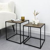 SET 2 MESAS AUX 37X37X40.5/33X33X35.5CM MADERA