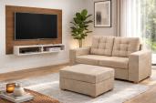 SOFA MAX 2L+ PUFF MOVELMAX BEIGE