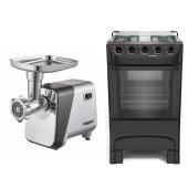 Combo Picadora de carne NAPPO NEI-142 + Cocina Mueller Moderatto 4Hr Negro