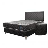 SOMIER COMPLETO CONVENCIONAL 1.40X1.90 80K NEGRO+2 ALMOHADAS PARANA
