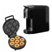 COMBO Cafetera Multicápsula 3 en 1 NAPPO NEGRA NEC-215 + Fabricadora de Donas NAPPO Negro NEN-159