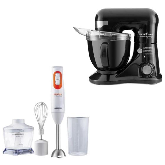 COMBO Batidora Britania Planetaria BBP760P + Mixer Mallory Trikxer Practic 3 en 1