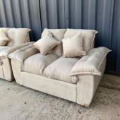 JUEGO DE LIVING NEW ARAMI 3-2 SILICONADO BEIGE MOVELMAX