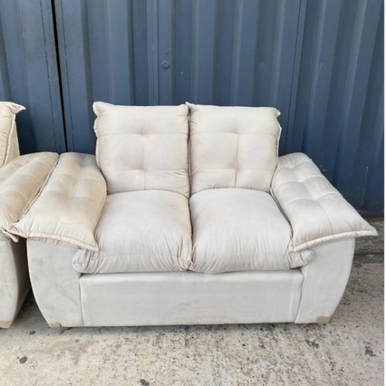 JUEGO DE LIVING NEW ARAMI 3-2 SILICONADO BEIGE MOVELMAX