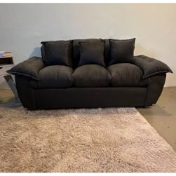 SOFA MOVELMAX NEW ARAMI SILICONADO 3+2 LUGARES MARRON + ALMOHADAS