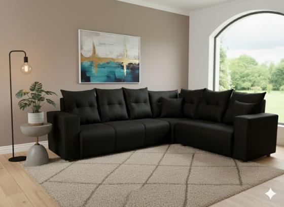 SOFA ALELI 3C2 ESQUINERO NEGRO MOVELMAX