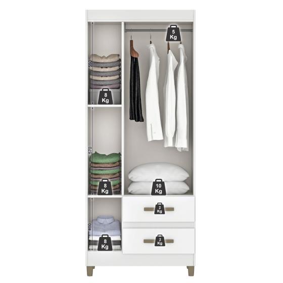 ROPERO MOVELMAX PORTO BLANCO