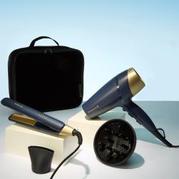 COMBO SECADOR + PLANCHITA CON ESTUCHE REMINGTON SAPPHIRE LUXE S5805GP-220R