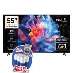 SMART TV TCL 55" GOOGLE TV UHD 4K HDR FRAMELESS 55P6K