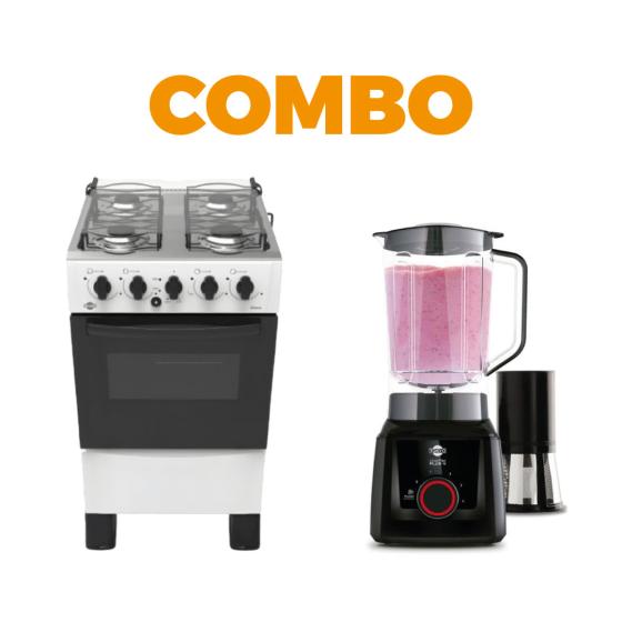 COCINA A GAS TOKYO BRAVO BLANCO 4H + LICUADORA TOKYO LICUAMAX