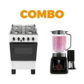 COCINA A GAS TOKYO BRAVO BLANCO 4H + LICUADORA TOKYO LICUAMAX