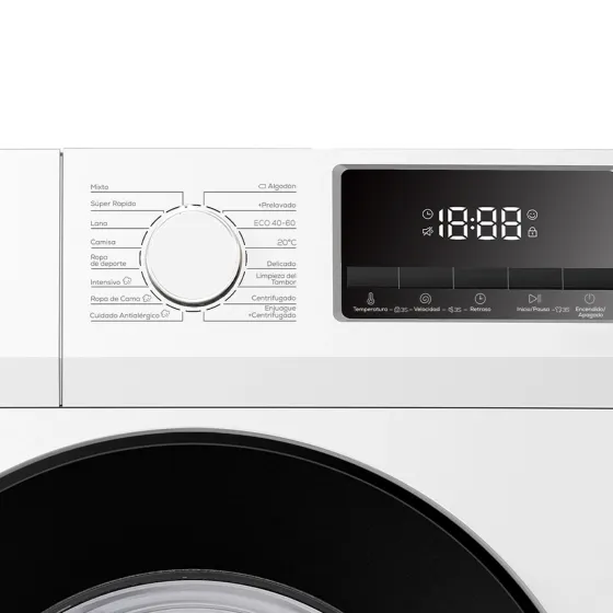 Lavarropas Automático Carga Frontal AIWA 6KG Inverter - Blanco