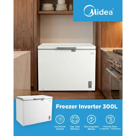 Congelador Midea 300 Litros Inverter